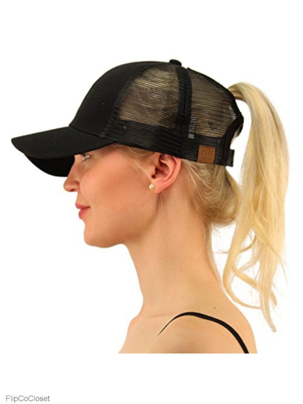 Ponytail Baseball Cap Adjustable Dad Hat with Back Opening